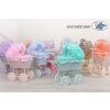 Carrito de Muñeca My Sweet Baby de Mimbre con Ropa de Cama Rosa - imagen 3