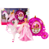 Carruaje Princesa con Pegaso y Muñeca para Niñas