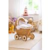 Carrito de muñeca My Sweet Baby Aurora - Natural, mimbre y madera