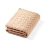 Manta de lana merino beige oscuro Babyono para bebé
