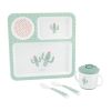 Juego de vajilla 4 uds Kikkaboo Cactus Menta para bebés