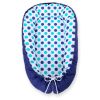 Baby Nest Double-sided Premium Cocoon For Infants Bobono- Mint-turquoise Dots