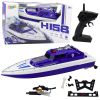 Barco de Control Remoto RC 1:28 Policía Azul