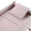 Minicuna Cambrass Unic rosa, detalle vestido piqué y plumeti orgánico