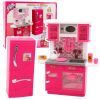 Set de Cocina y Refrigerador para Muñecas Rosa