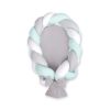 Braided Baby Nest 2 In 1 - White-gray-mint