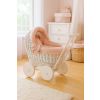 Cochecito de Muñecas de Mimbre My Sweet Baby con Ropa de Cama