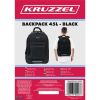 Mochila Grande 45L Negra Kruzzel - Ideal para Escuela y Deporte - imagen 2