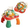 Mesa educativa con colores vibrantes y materiales seguros para niños