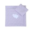 Pram Bedding Set With Duvet And Pillow 2pcs - Hearts Pink Flowers