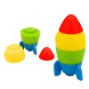Set de Bloques de Goma Coloridos en Torre Cohete, 11 pcs