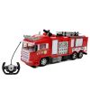 Detalle de la cabina y la plataforma trasera del camión de bomberos R/C