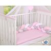 Bumper Trenzado My Sweet Baby - Protección Cuna Rosa Gris - imagen 3