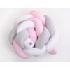 Bumper Trenzado My Sweet Baby - Protección Cuna Rosa Gris - imagen 2