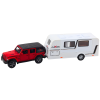 Coche Todo Terreno Rojo con Caravana 1:32