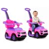 Correpasillos infantil evolutivo Lean Cars 3 en 1 rosa con asa parental, vista frontal
