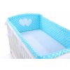 Protector de Cuna XXL My Sweet Baby - Corazones en Turquesa