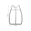 Cotton Sleeping Bag For Children, Size M, 6-12 Months, Tog 2.5, All-season Hearts Dots On Turquoise