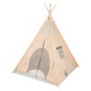 Teepee de madera Kikkaboo con alfombra acolchada para niños