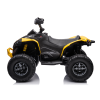 Quad eléctrico infantil Lean Cars 108 cm amarillo, vista lateral con manillar