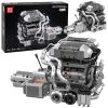 Bloques de Construcción Motor V8 con Caja de Cambios