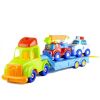Set de vehículos: Policía, Camión de Bomberos y Remolque