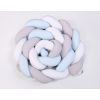 Protector de Cuna Knot Bumper XXL My Sweet Baby - Blanco y Gris - imagen 2