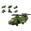 Set bloques Lean Toys, detalle helicóptero verde montado y piezas