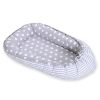 Baby Nest Double-sided Premium Cocoon For Infants Bobono- Dots On Grey/ Grey Strips