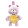 Oso de peluche Chicco toys Good Night Bear Rosa con luz y melodías.