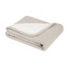 Manta de punto de algodón sherpa Kikkaboo Dream Big Beige