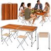 Set Mesa Camping Plegable 4 Taburetes con Maletín