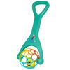 Empujador de bola flexible con sonajero turquesa