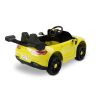 Toyz Volti amarillo, detalle interior ecopiel con cinturón y volante multimedia