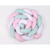 Protector de Cuna Knot Bumper XXL My Sweet Baby en blanco, rosa y menta - imagen 2