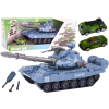Tanque militar de juguete desmontable azul con orugas negras
