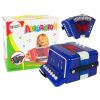 Acordeón azul de Lean toys para pequeños músicos estimulando la creatividad.