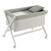 Minicuna Tijera Madera Calma Verde/blanco 55x87x74 Cm - Cambrass