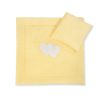 Pram Bedding Set With Duvet And Pillow 2pcs - Hearts Yellow Strips