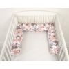 Bumper enrollable para cuna My Sweet Baby - Rosas Sepia