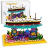 Titanic de bloques de construcción de Lean Toys con coral colorido.