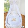 Moisés de Mimbre con Dosel y Ruedas My Sweet Baby Osito Blanco - imagen 2