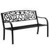 Banco de Jardín de Metal para 3 Personas WELCOME 127 cm Negro