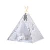 Tipi para Niños My Sweet Baby con Plumas Decorativas - Chevron Gris