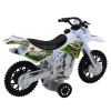 Motocicleta de Cross Off-Road con Luz y Sonido Blanca