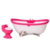 Conjunto de Baño para Muñecas: Bañera, Inodoro y Lavabo