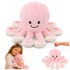 Pez Octopus de peluche rosa con tentáculos elásticos