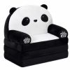 Sofá Panda en color blanco y negro, material suave y acogedor.