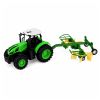 Tractor de granja verde y negro, vehículo de plástico