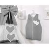 Cotton Sleeping Bag For Children, Size M, 6-12 Months, Tog 2.5, All-season, Hearts Anthracite